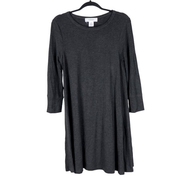 Workshop Dresses & Skirts - Workshop Republic Clothing Swing Dress M Womens Gray Long Sleeve Rayon Stretch